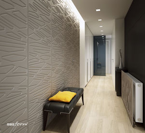 panel decorativo MDF / de madera laminada encolada / para interiores / texturado