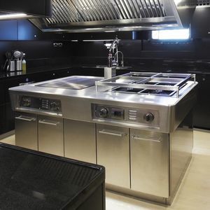 cocina profesional de acero inoxidable