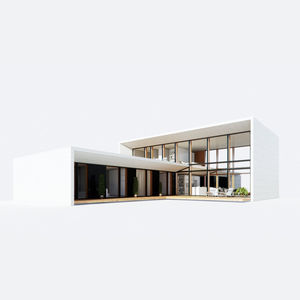 casa prefabricada / modular / contemporánea / con armazón de madera