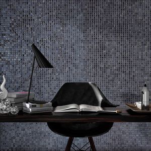 mosaico de interior / de pared / de vidrio / blanco