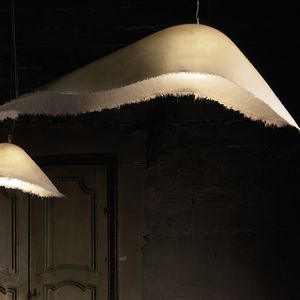 lámpara suspendida / contemporánea / de fibra de vidrio / de interior
