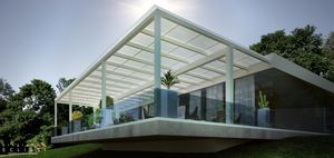 celosía con lamas de aluminio