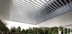 celosía con lamas de aluminio