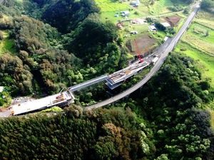 puente de acero galvanizado