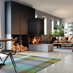 chimenea insertable de 3 caras