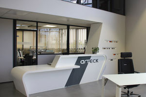 mostrador de recepción de mineral compuesto