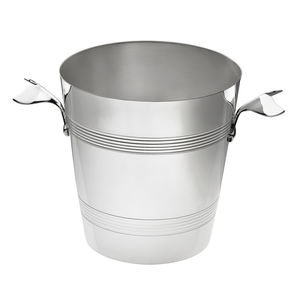 champanera de metal plateado
