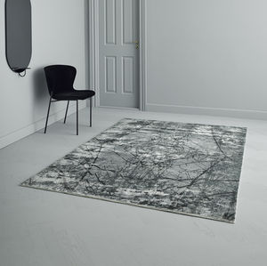 alfombra contemporánea / con motivos / de viscosa / rectangular