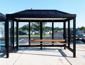 parada de autobús de aluminio anodizado