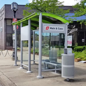 parada de autobús de aluminio