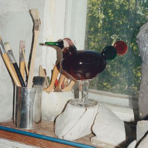 escultura de vidrio soplado