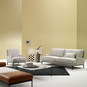 sillón contemporáneo / de tejido / de metal / con ruedas