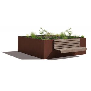 jardinera de chapa de acero