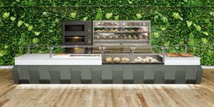 vitrina refrigerada mostrador / para restaurante / para comercio / para pastelería