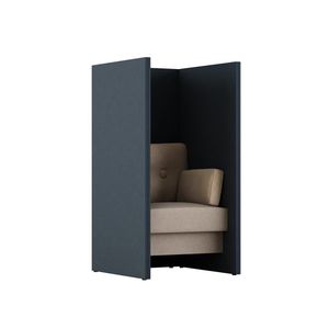 sillón contemporáneo / de tejido / con respaldo alto / tapizado