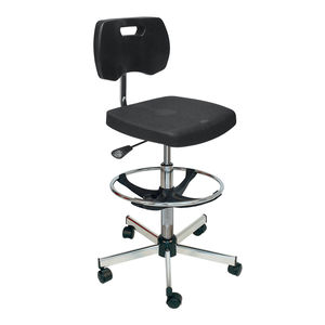 silla de trabajo de acero cromado