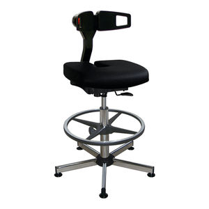 silla de trabajo de acero cromado