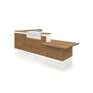 mostrador de recepción de melamina