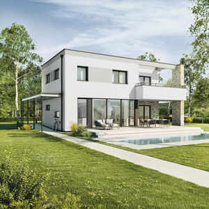 casa pasiva / modular / contemporánea / de hormigón