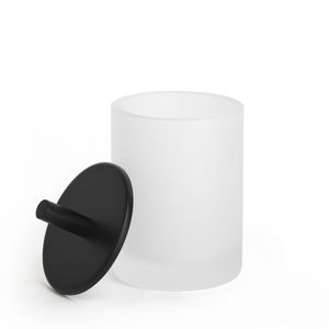 caja de almacenamiento de vidrio arenado
