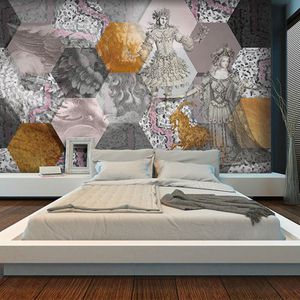 papel pintado de diseño original / de vinilo / de poliéster / de flores