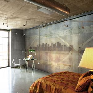 papel pintado de estilo industrial