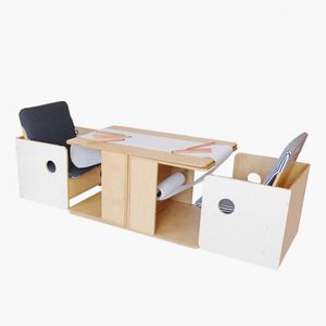 conjunto de mesa y silla moderno / de madera / para niños / de interior