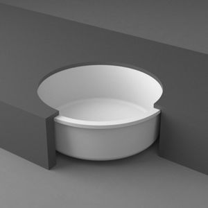 lavabo bajo encimera / redondo / de material compuesto / contemporáneo