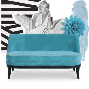banqueta clásica / de terciopelo / de haya / de madera lacada