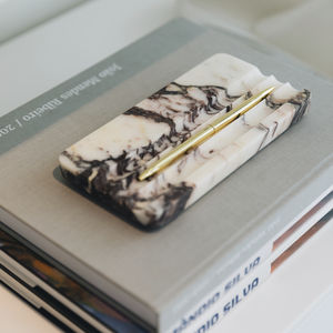 desk organizer de mármol