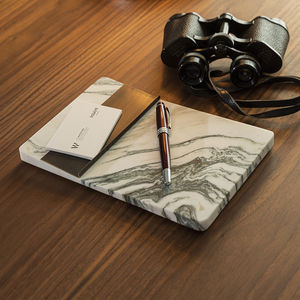 desk organizer de mármol