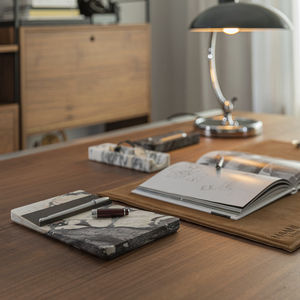 desk organizer de mármol