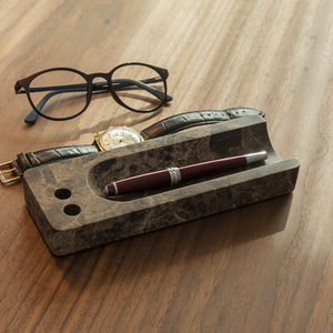 desk organizer de mármol