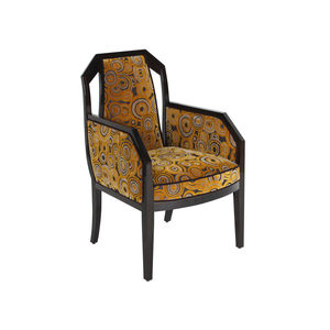 sillón Art Deco / de tejido / de cuero / de ébano de Makassar