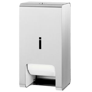 dispensador de papel higiénico de pared / de acero inoxidable