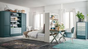 habitación para niños de madera