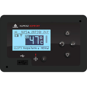 panel de control para sistema de calefacción