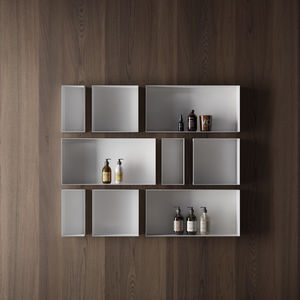 estantería mural / modular / contemporánea / de acero inoxidable