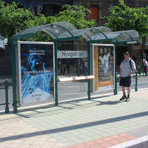 parada de autobús de policarbonato
