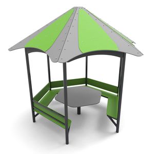 cenador de acero galvanizado