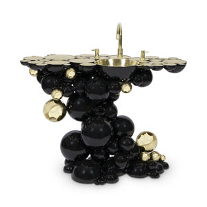 consola para lavabo de latón pulido