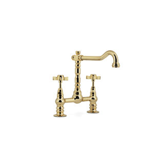 grifo mezclador para lavabo / de libre instalación / de latón / de baño