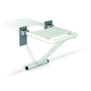 asiento de ducha abatible / de pared / de nailon / de acero inoxidable