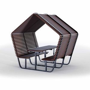mesa con cobertura