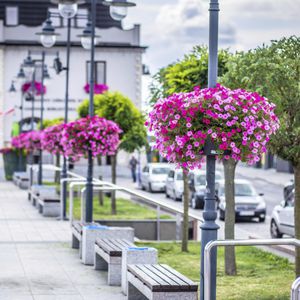 jardinera de acero galvanizado / con luz / contemporánea / para espacio público