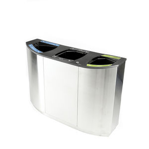 cubo de basura público / de acero inoxidable / de acero galvanizado / de reciclaje