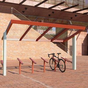 marquesina para bicicletas de acero