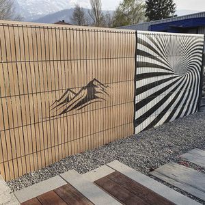 valla ocultante / de jardín / de láminas / de PVC
