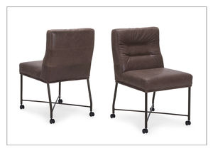 silla contemporánea / tapizada / con ruedas / de tejido