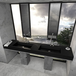 encimera de lavabo doble